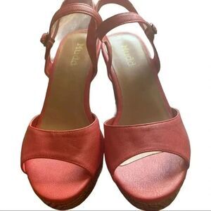 🌸Mudd Platform Red Open Toe Sandals Size‎ 9.5🌸